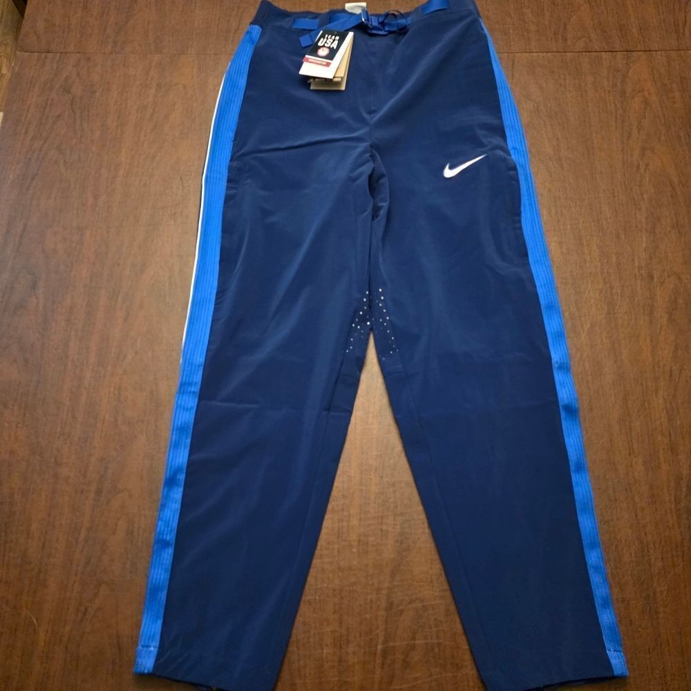 Nike Paris 2024 Team Issued USA Olympic Pants Blue DZ3562-492 Men's Size S
